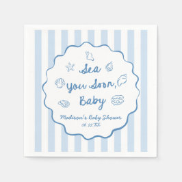 Sea You Soon Baby Coastal Baby Shower スタンダードカクテルナプキン
