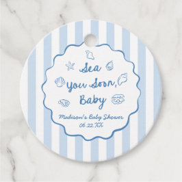 Sea You Soon Baby Coastal Baby Shower フェイバータグ