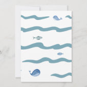 Sea You Soon Baby Nautical Waves Blue Boy Shower 招待状 (裏面)