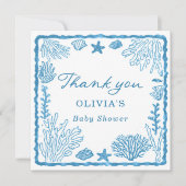 Sea You Soon Baby Shower サンキューカード (正面)