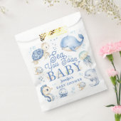 Sea You Soon Baby Shower Boy Blue Ocean フェイバーバッグ (封をした状態)