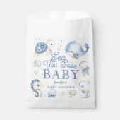 Sea You Soon Baby Shower Boy Blue Ocean フェイバーバッグ (正面)