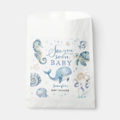 Sea You Soon Baby Shower Boy Blue Ocean フェイバーバッグ (正面)