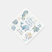 Sea You Soon Baby Shower Boy Blue Ocean Paper スタンダードカクテルナプキン (角)