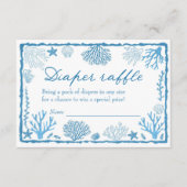 Sea You Soon Baby Shower Diaper Raffle エンクロージャーカード (正面)