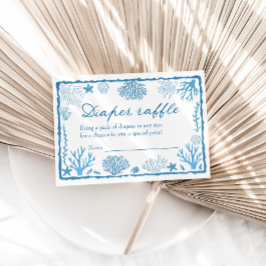 Sea You Soon Baby Shower Diaper Raffle エンクロージャーカード
