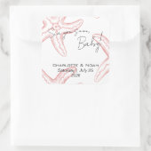 Sea You Soon Baby Shower Favor スクエアシール (バッグ)