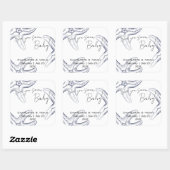 Sea You Soon Baby Shower Favor スクエアシール (シート)