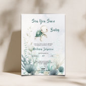 Sea You Soon Baby Shower Gender Neutral Invitation 招待状