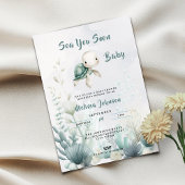 Sea You Soon Baby Shower Gender Neutral Invitation 招待状