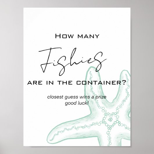 Sea You Soon Baby Shower Guessing Game ポスター (正面)