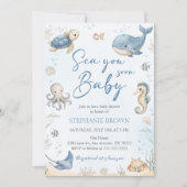 Sea You Soon Baby Shower Invitation 招待状 (正面)