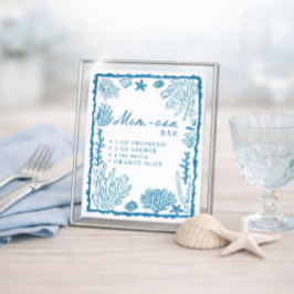 Sea You Soon Baby Shower Mom-osa Bar ポスター