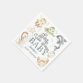 Sea You Soon Baby Shower Ocean Gender Neutral  スタンダードカクテルナプキン (角)