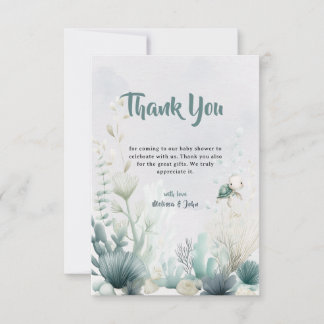 Sea You Soon Baby Shower Thank You Card サンキューカード