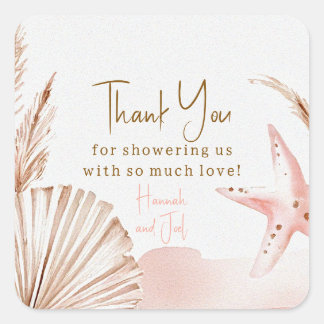 Sea You Soon Baby Square Favour Tags | Coastal スクエアシール