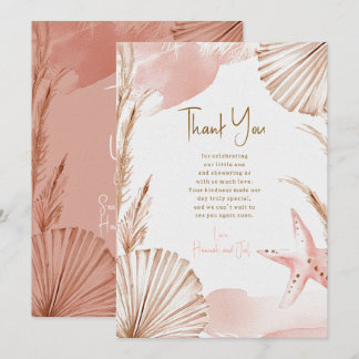 Sea You Soon Baby Thank You Card | Coastal Boho サンキューカード