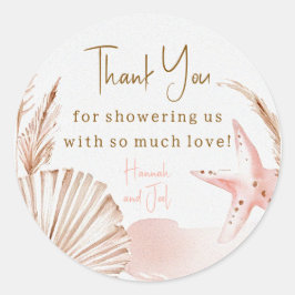 Sea You Soon Baby Thank You Favour Sticker ラウンドシール