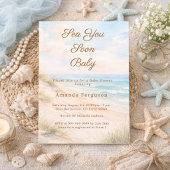 Sea You Soon Beach Baby Shower 招待状