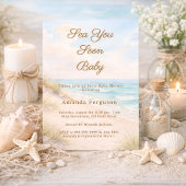 Sea You Soon Beach Baby Shower 招待状