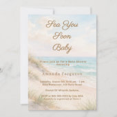 Sea You Soon Beach Baby Shower 招待状 (正面)