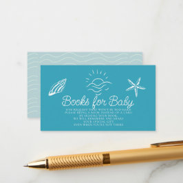 Sea You Soon Blue Baby Shower Book Request エンクロージャーカード