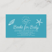 Sea You Soon Blue Baby Shower Book Request エンクロージャーカード (正面)