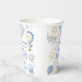 Sea You Soon Boy Baby Shower Blue Ocean 紙コップ (右)