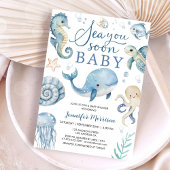 Sea You Soon Boy Baby Shower Invitation  招待状