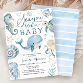 Sea You Soon Boy Baby Shower Invitation  招待状