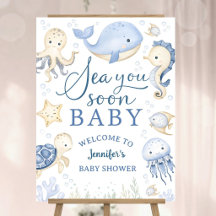 Sea You Soon Boy Baby Shower Ocean Welcome