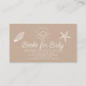 Sea You Soon Brown Baby Shower Book Request エンクロージャーカード (正面)