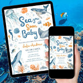Sea You Soon Coastal Baby Shower Invitation 招待状