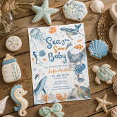 Sea You Soon Coastal Baby Shower Invitation 招待状