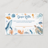 Sea You Soon Coastal Diaper Raffle Ticket エンクロージャーカード (正面)