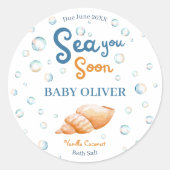 Sea You Soon Coastal Gift Bath Salt ラウンドシール (正面)