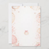 Sea You Soon Coastal Pink Bow Baby Shower 招待状 (裏面)