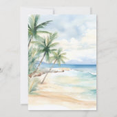 Sea you Soon coastal tropical beach Baby Shower 招待状 (裏面)