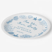 Sea You Soon Hand Drawn Baby Shower ペーパープレート (アングル)