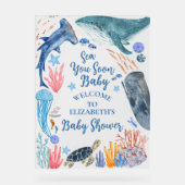 Sea You Soon Ocean Animals Boy Baby Shower Invitat アクリルサイン (正面)
