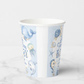 Sea You Soon Ocean Baby Shower Boy Blue 紙コップ (右)