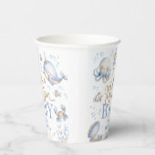Sea You Soon Ocean Baby Shower Boy Blue 紙コップ (右)