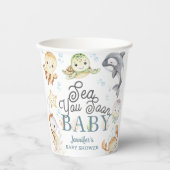 Sea You Soon Ocean Baby Shower Gender Neutral 紙コップ (正面)