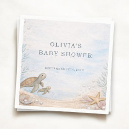 Sea You Soon Ocean Baby Shower Party スタンダードカクテルナプキン