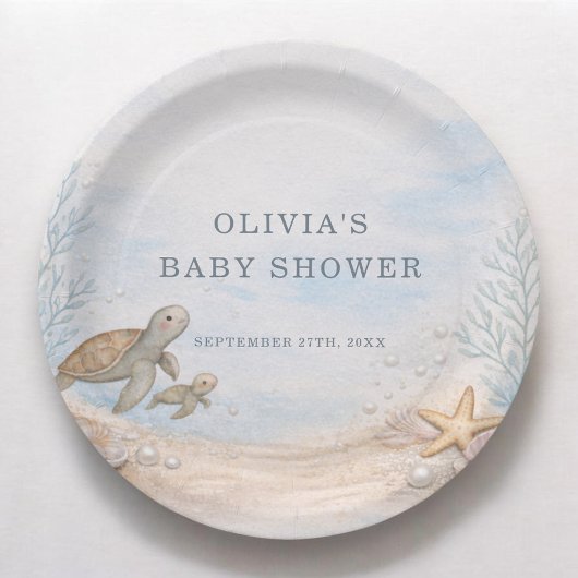 Sea You Soon Ocean Baby Shower Party ペーパープレート