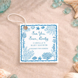 Sea You Soon Ocean Themed Baby Shower  フェイバータグ
