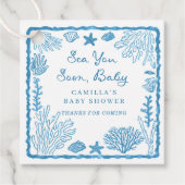 Sea You Soon Ocean Themed Baby Shower フェイバータグ (正面)