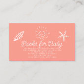 Sea You Soon Pink Baby Shower Book Request エンクロージャーカード (正面)