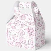 Sea you soon pink seashells beach baby shower フェイバーボックス (裏面)