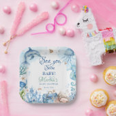 Sea You Soon Seashell Baby Shower ペーパープレート (パーティー)